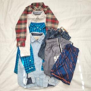 🎁BUNDLE OF 7 PIECES. SHIRTS / PANTS H&M CREWCUTS TALBOTS LEVI'S OSHKOSH.Size 5.